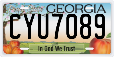 GA license plate CYU7089