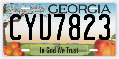GA license plate CYU7823