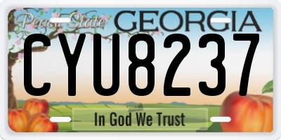 GA license plate CYU8237