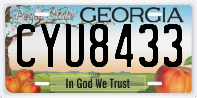 GA license plate CYU8433