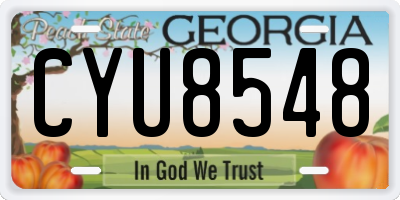GA license plate CYU8548