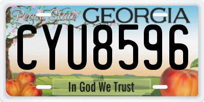 GA license plate CYU8596