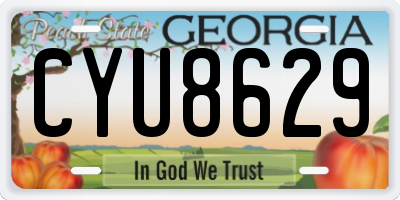 GA license plate CYU8629