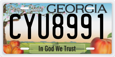 GA license plate CYU8991