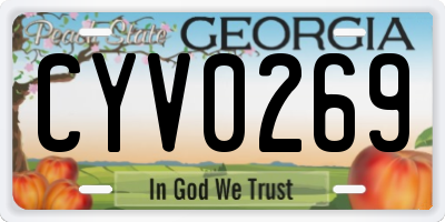 GA license plate CYV0269