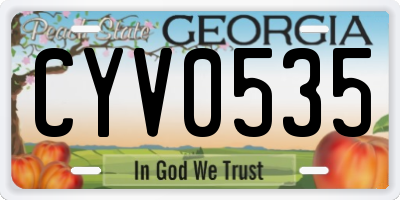 GA license plate CYV0535