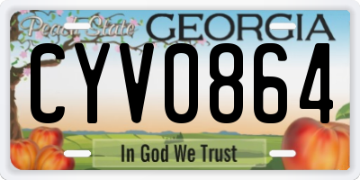 GA license plate CYV0864