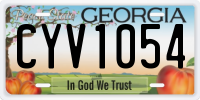 GA license plate CYV1054