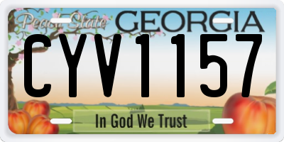 GA license plate CYV1157