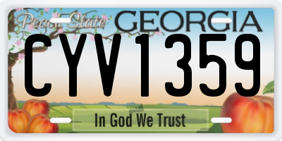 GA license plate CYV1359