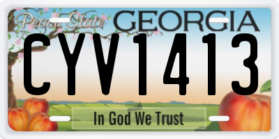 GA license plate CYV1413