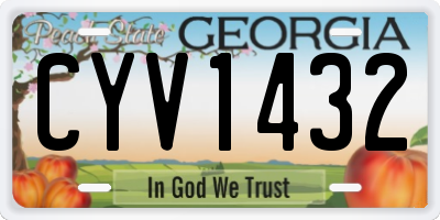 GA license plate CYV1432