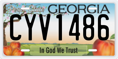 GA license plate CYV1486