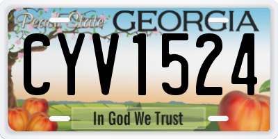 GA license plate CYV1524