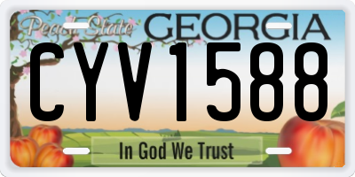 GA license plate CYV1588