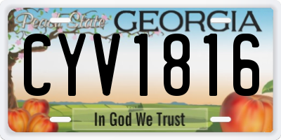 GA license plate CYV1816