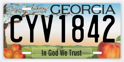 GA license plate CYV1842