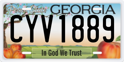GA license plate CYV1889