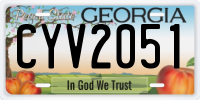 GA license plate CYV2051