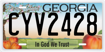 GA license plate CYV2428
