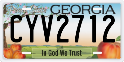 GA license plate CYV2712