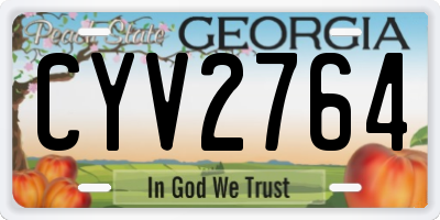 GA license plate CYV2764