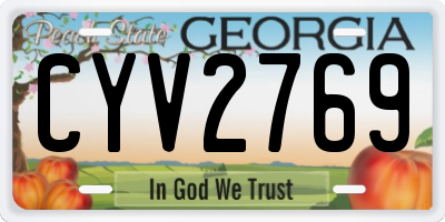 GA license plate CYV2769