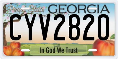 GA license plate CYV2820