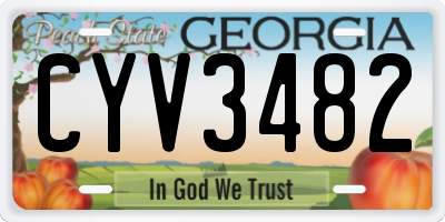 GA license plate CYV3482