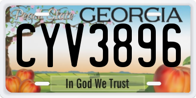 GA license plate CYV3896