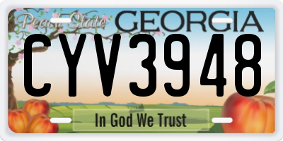GA license plate CYV3948