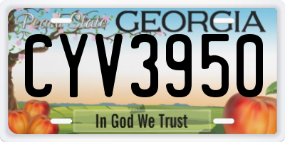 GA license plate CYV3950