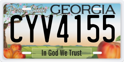 GA license plate CYV4155