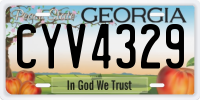 GA license plate CYV4329