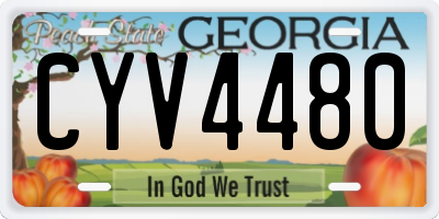 GA license plate CYV4480