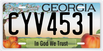 GA license plate CYV4531