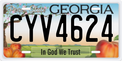 GA license plate CYV4624