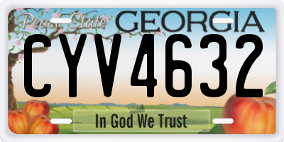 GA license plate CYV4632