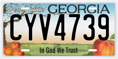 GA license plate CYV4739