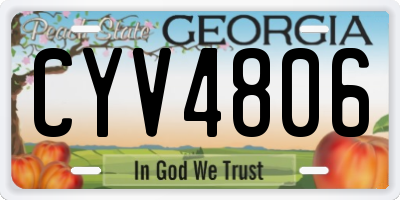 GA license plate CYV4806
