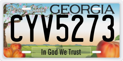 GA license plate CYV5273