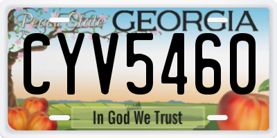 GA license plate CYV5460