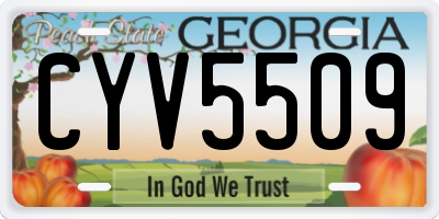 GA license plate CYV5509