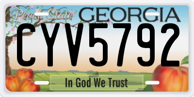GA license plate CYV5792
