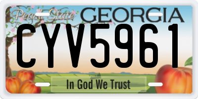 GA license plate CYV5961