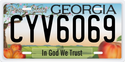 GA license plate CYV6069