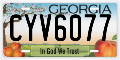 GA license plate CYV6077