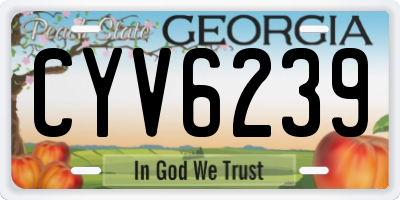 GA license plate CYV6239