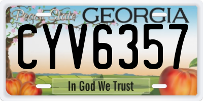 GA license plate CYV6357
