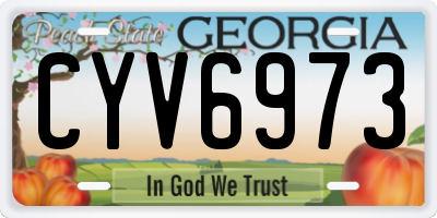GA license plate CYV6973